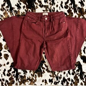 Shyanne Maroon Denim Pants